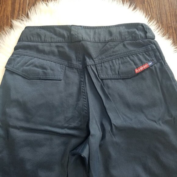 Flosport Navy Blue Work Pants Flap Zipper Front Deep Pockets Belt Loop - Picture 6 of 14